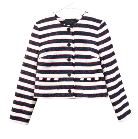 ❤️ Banana Republic Striped Tweed crop blaze - Picture 9 of 9